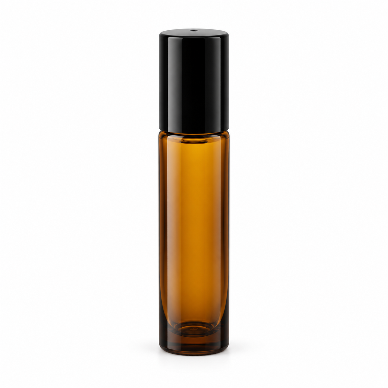 DIY Roller | Amber glas | 10 ml | Zwarte dop