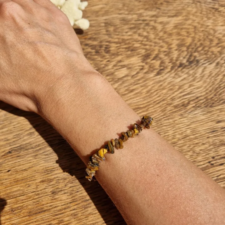 Kleine tijgeroog splitarmband