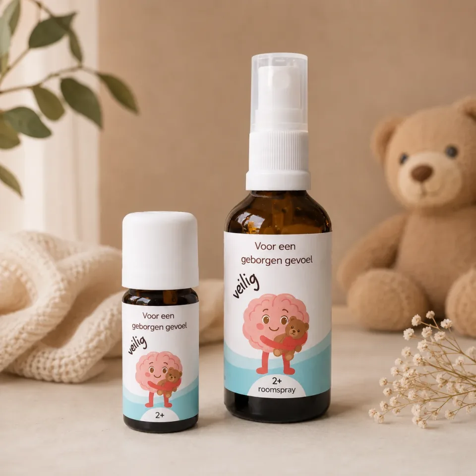 Veilig olieblend en roomspray van de Natuurzuiver Kinderlijn