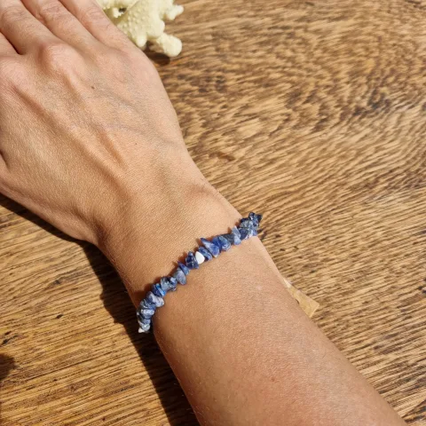 Sodaliet splitarmband, grove uitvoering