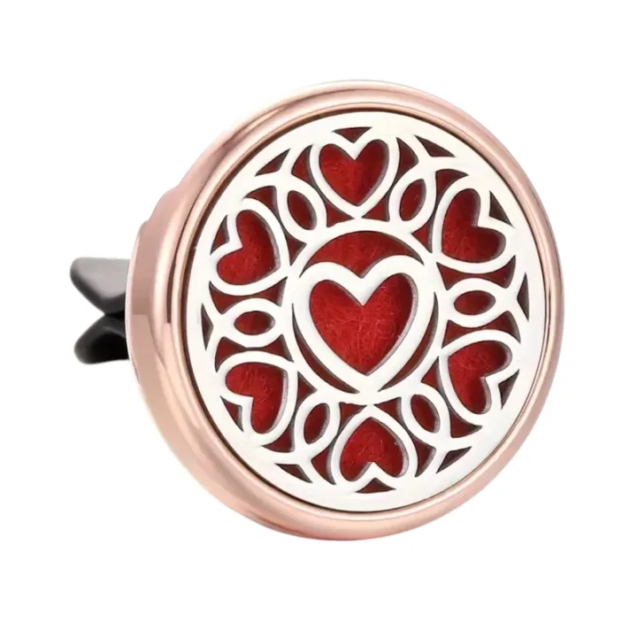 Autoclip diffuser 32 zilverkleurig met rosegoud rand