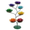 Set van Lotus Display + 7 Chakra Sfeerlichten Goudrand