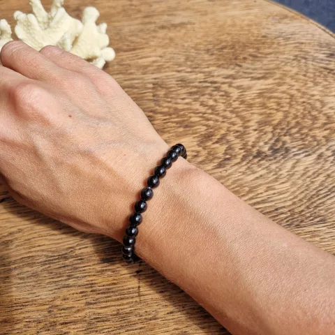 Zwarte toermalijn armband 6 mm