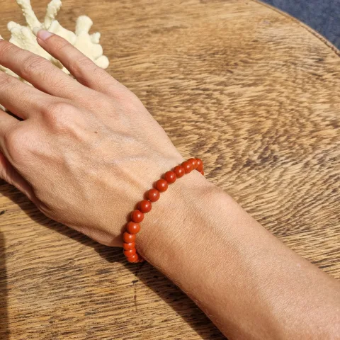 Rode jaspis armband 6 mm