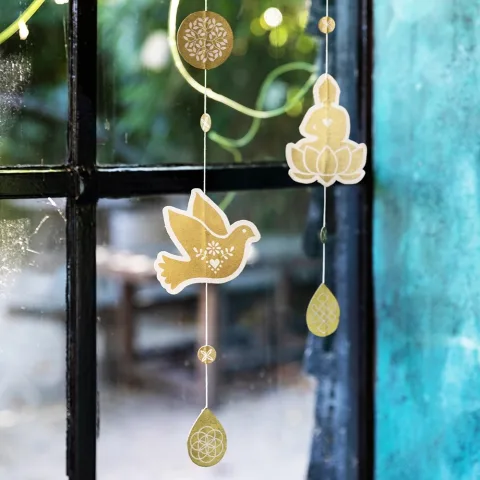 Raamhanger | Gerecycled papier | 4 dessins