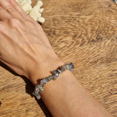 Grove labradoriet splitarmband
