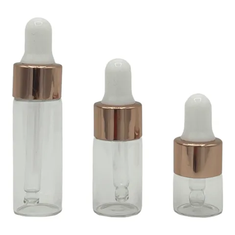 Pipet flesje helder glas | Dop Roze | div. inhoud