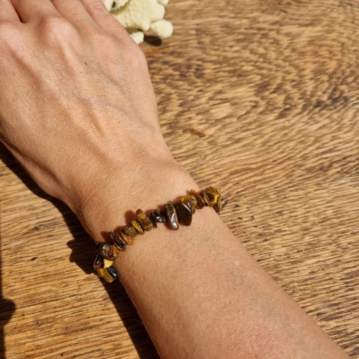 Grove tijgeroog splitarmband