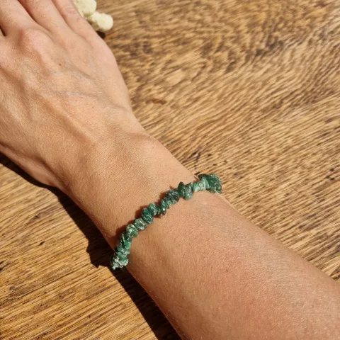 Kleine groene aventurijn splitarmband