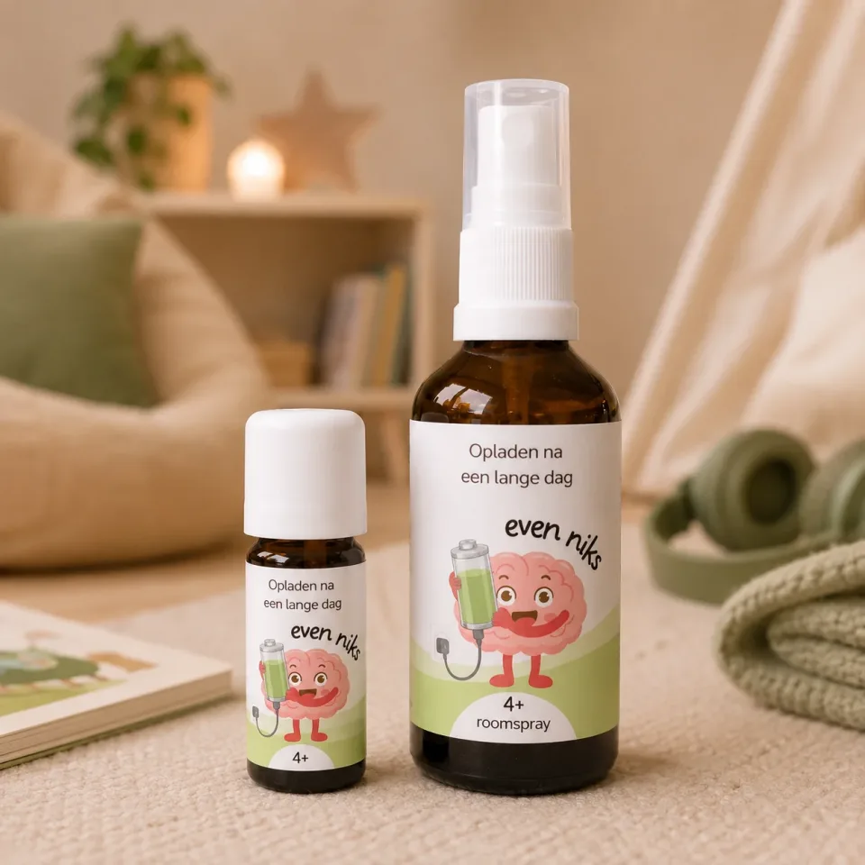 Even Niks olieblend en roomspray van de Natuurzuiver Kinderlijn