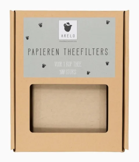 Arelo | Papieren theefilterzakjes | 100 stuks