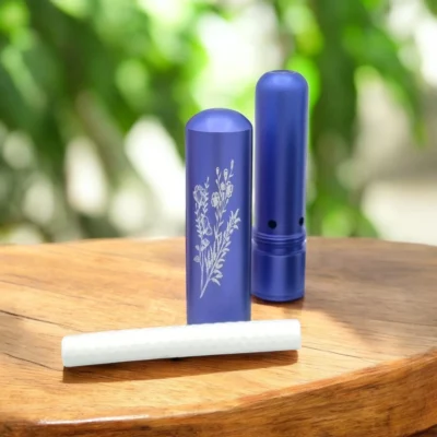 Luxe Neusinhaler aluminium blauw