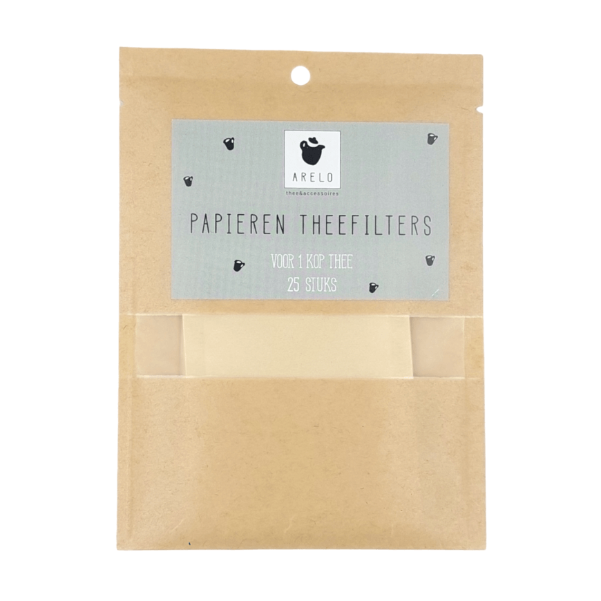 Arelo | Papieren theefilterzakjes | 25 stuks