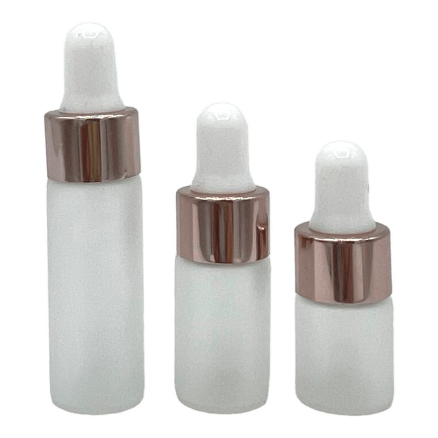 Pipet flesje mat glas | Dop Roze | div. inhoud