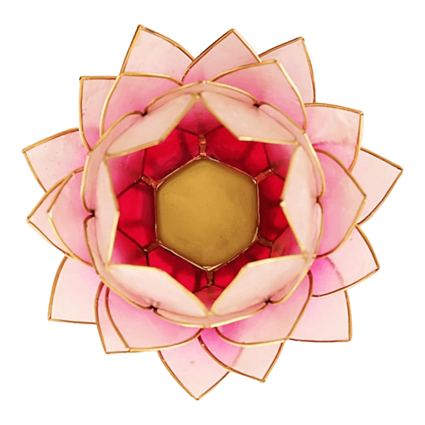 Lotus sfeerlicht | Roze & Goud | Large