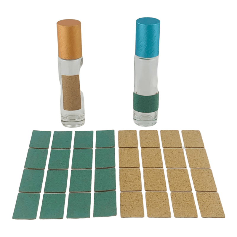 Etiketjes | Kurk | Blauw - Naturel