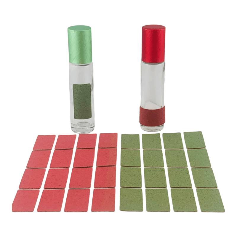 Etiketjes | Kurk | Groen - Rood