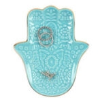 Keramiek Schaaltje | Hamsa Hand Turkoois