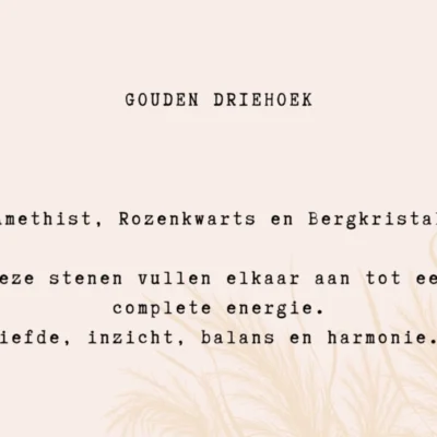 Typisch Shanna | Edelsteen armbandje | Gouden Driehoek