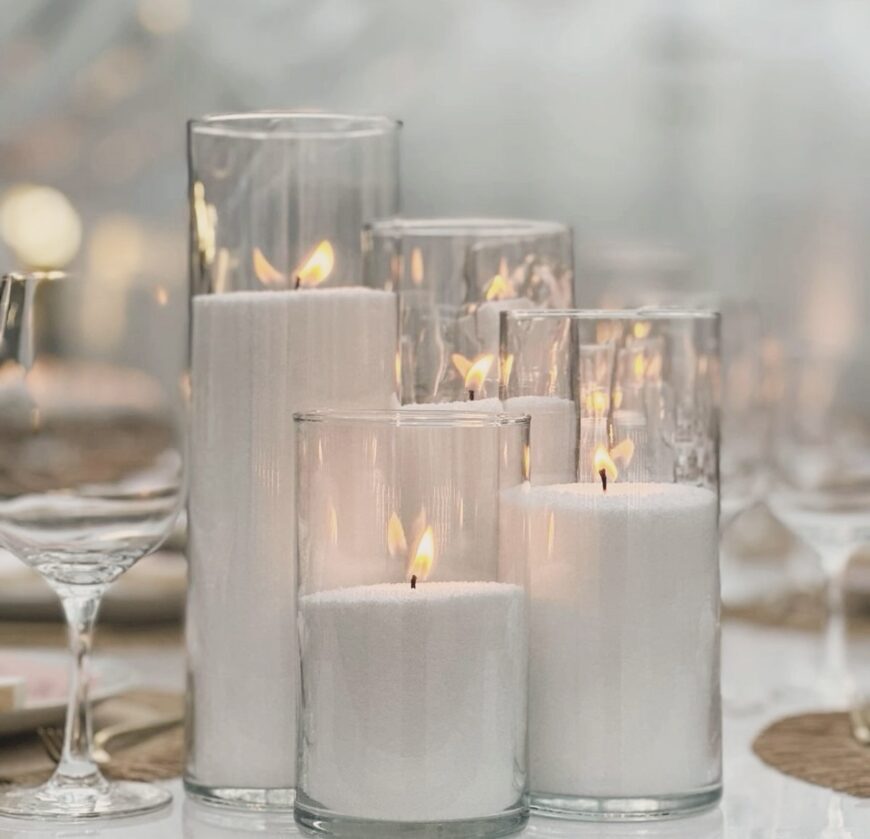 Pearl Candle | Forest green | 500 gram en 5 lonten