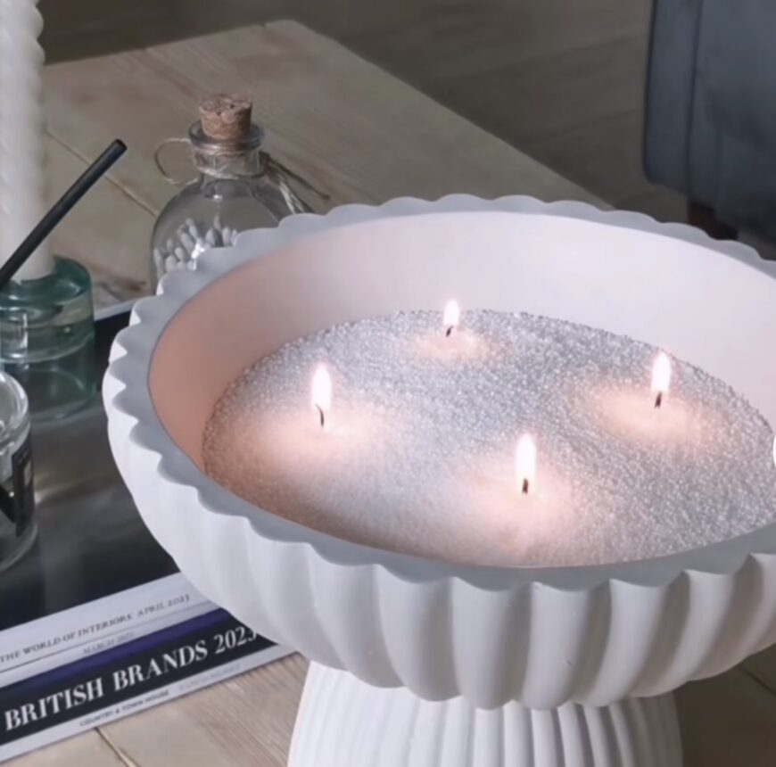 Pearl Candle | Forest green | 500 gram en 5 lonten