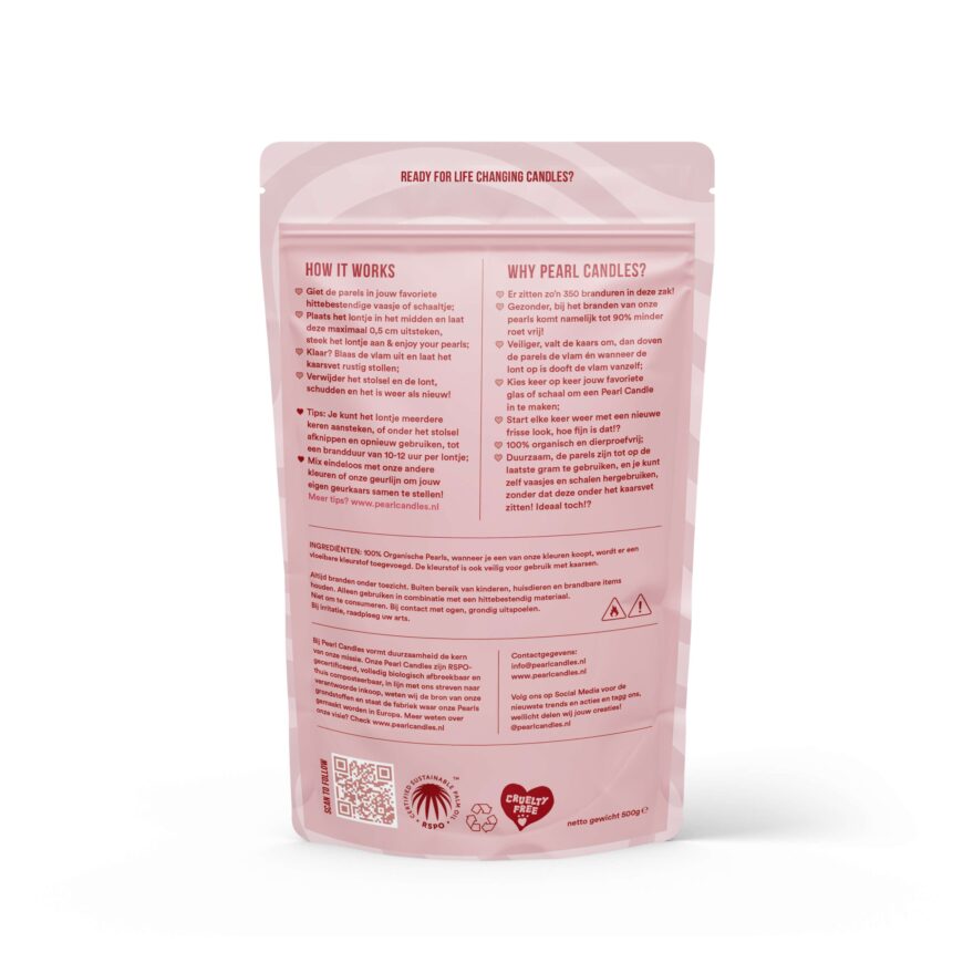 Pearl Candle | Forest green | 500 gram en 5 lonten