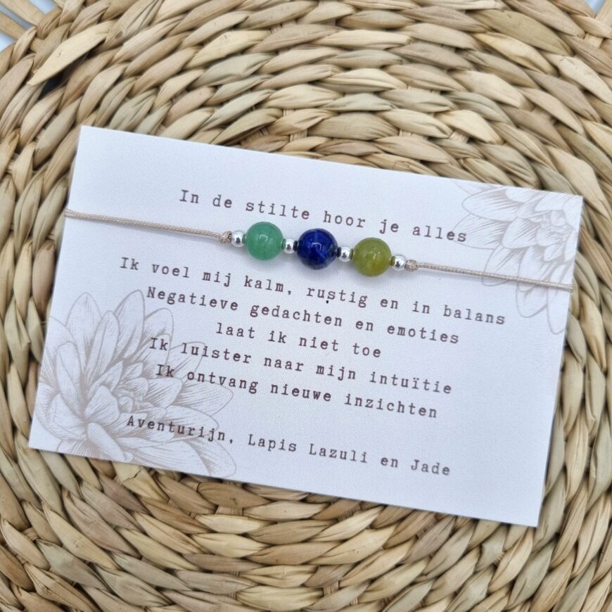 Typisch Shanna | Edelsteen armbandje | In de stilte hoor je alles