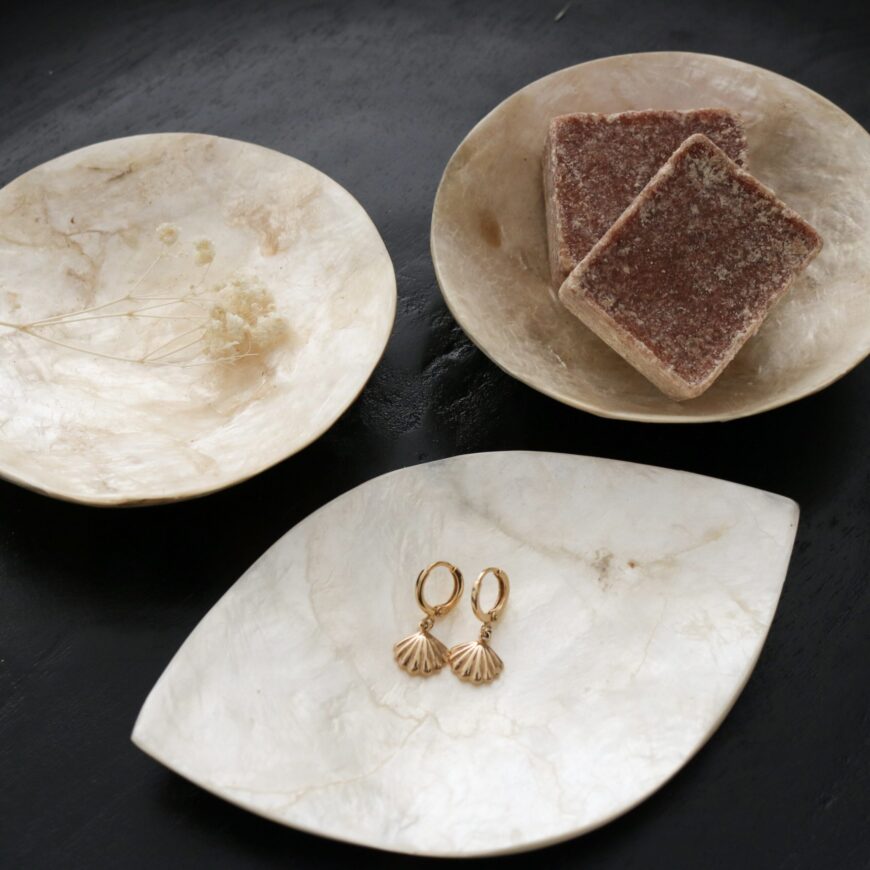 Capiz schelp kommetje | Rond | Wit