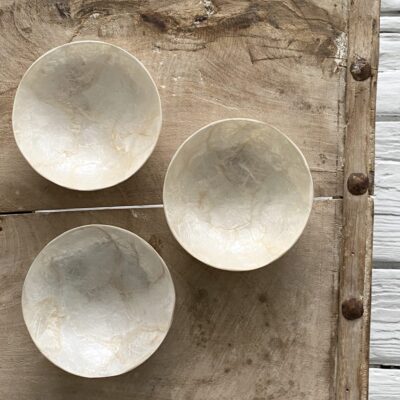 Capiz schelp kommetje | Rond | Wit