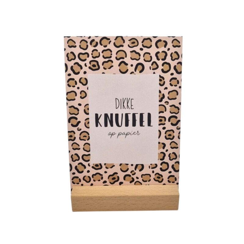 Kaart Dikke Knuffel Op Papier A6