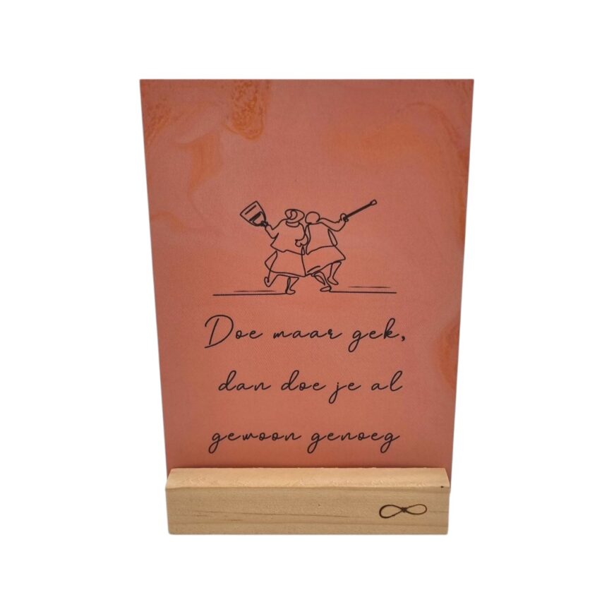 Kaart Doe maar gek quote A6