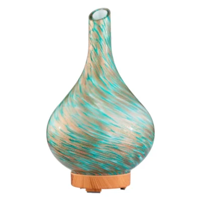 Aromadiffuser Istanbul Mondgeblazen Glas Blauwgroen Goud