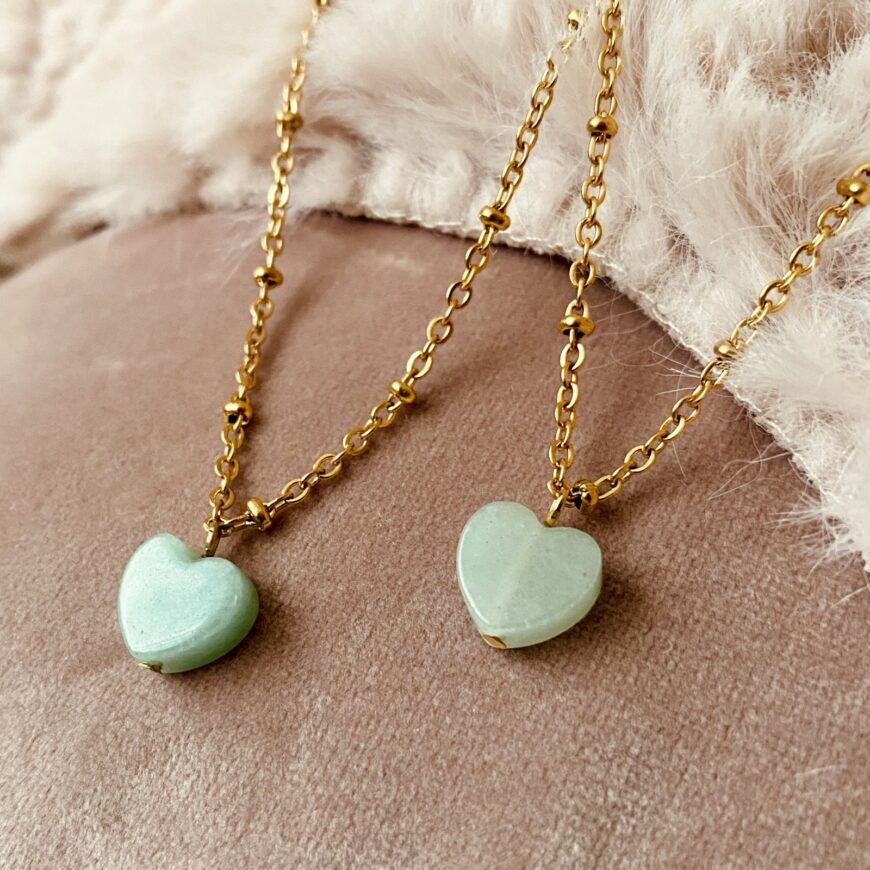 Typisch Shanna | Edelsteenketting | Aventurijn hartje