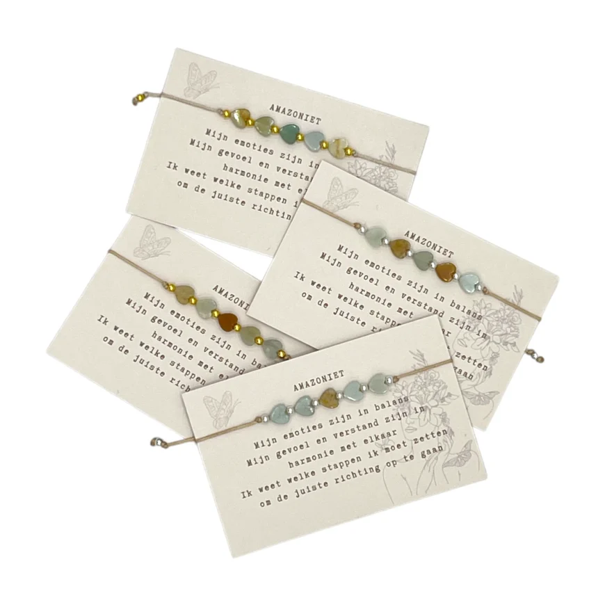 Typisch Shanna | Edelsteen armbandje | Hartjes Amazoniet