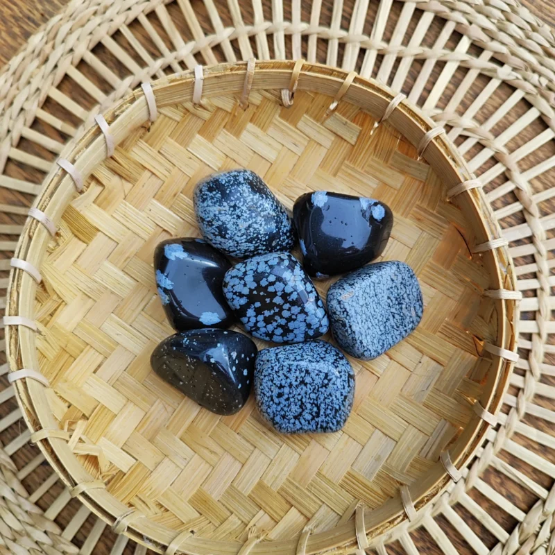 Obsidiaan Sneeuwvlok | Knuffelsteen