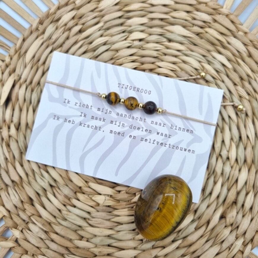 Typisch Shanna | Edelsteen armbandje | Tijgeroog