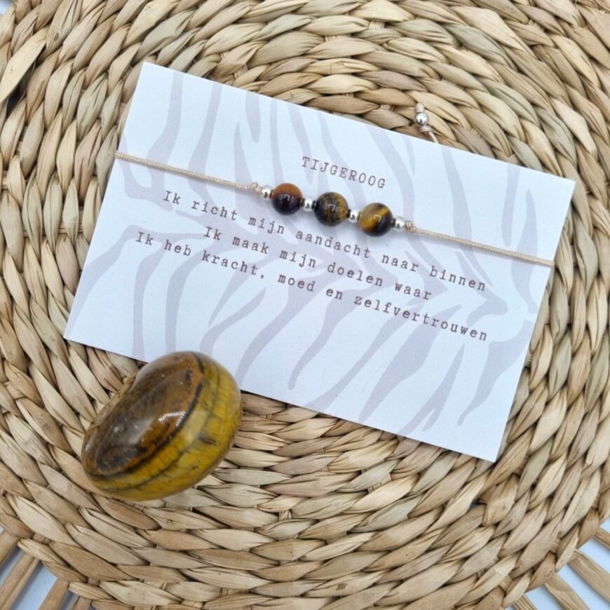 Typisch Shanna | Edelsteen armbandje | Tijgeroog