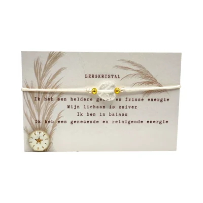 Typisch Shanna | Edelsteen armbandje | Hartje Bergkristal