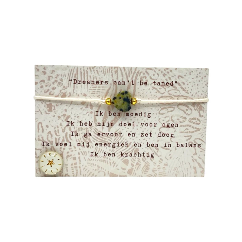 Typisch Shanna | Edelsteen armbandje | Hartje Dalmatiër Jaspis