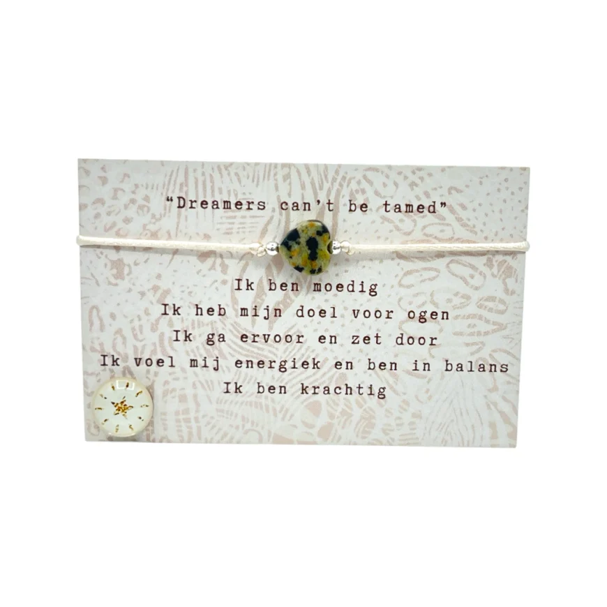 Typisch Shanna | Edelsteen armbandje | Hartje Dalmatiër Jaspis