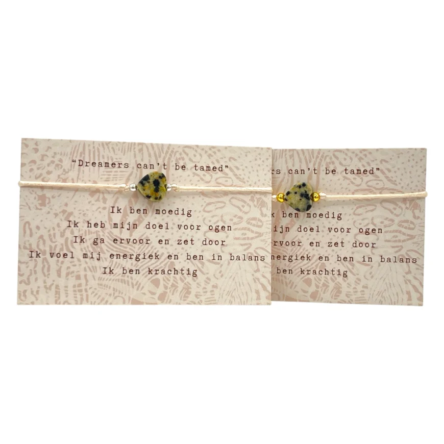 Typisch Shanna | Edelsteen armbandje | Hartje Dalmatiër Jaspis