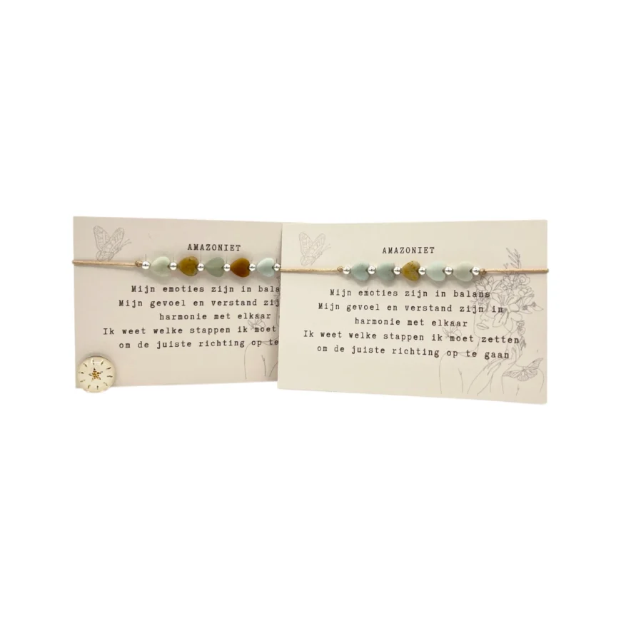 Typisch Shanna | Edelsteen armbandje | Hartjes Amazoniet