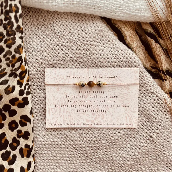 Typisch Shanna | Edelsteen armbandje | Dreamers can't be tamed