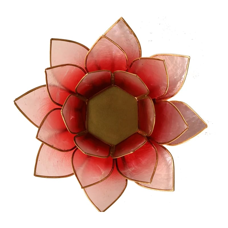 Lotus sfeerlicht | Rood/Roze Goudrand