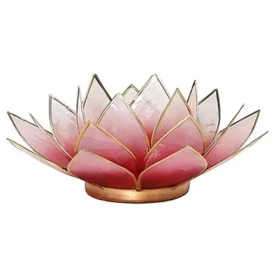 Lotus sfeerlicht | Rood/Roze Goudrand