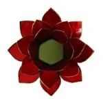 Lotus sfeerlicht | Rood 1e Chakra Goudrand