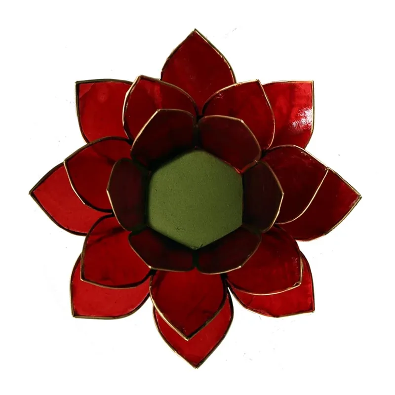 Lotus sfeerlicht | Rood 1e Chakra Goudrand Lotus sfeerlicht | Rood 1e Chakra Goudrand