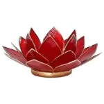 Lotus sfeerlicht | Rood 1e Chakra Goudrand