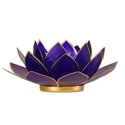 Lotus sfeerlicht | Indigo 6e Chakra Goudrand