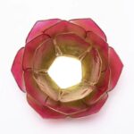 Lotus sfeerlicht | Bladvorm Roze/Groen Goudrand